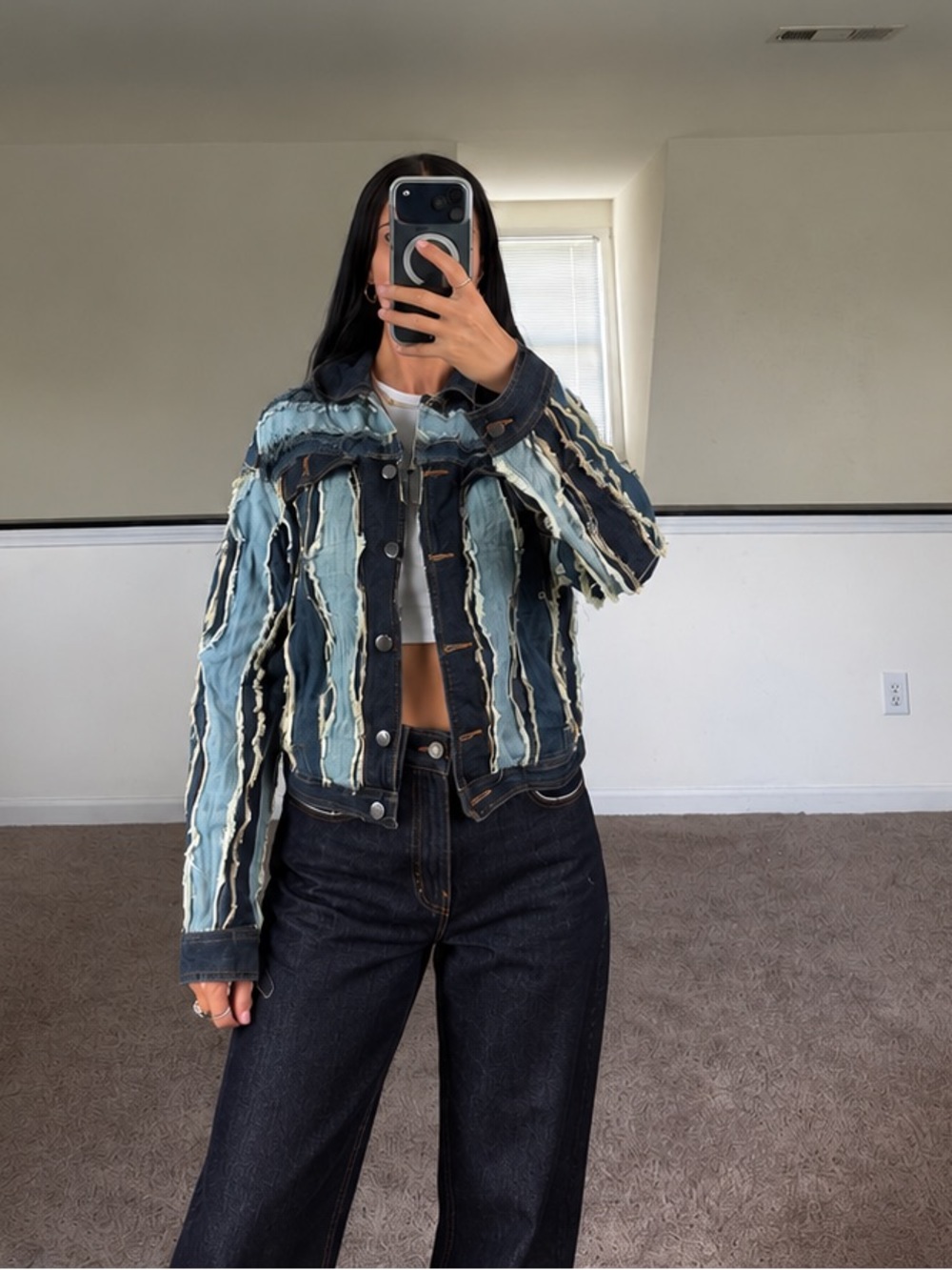 Women's Moschino Jeans Donna Denim Jacket Blue Indigo Coat US 10